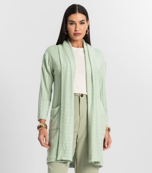 Cardigan Tricot Alongado Feminino Endless Verde