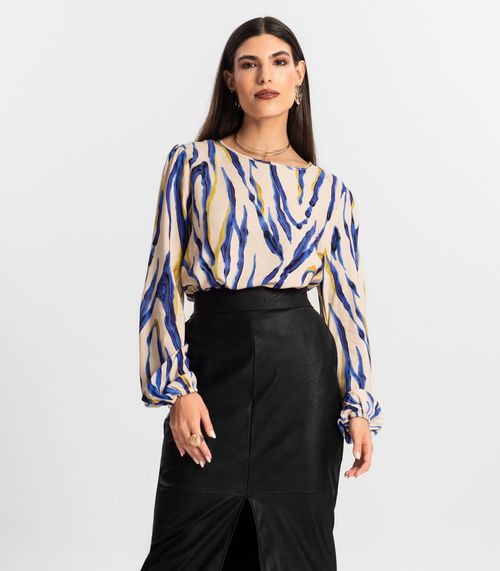 Blusa Feminina Manga Longa Endless Bege