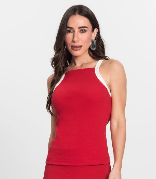 Regata Feminina em Ribana Endless Vermelho