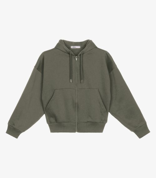 Jaqueta Feminina Com Capuz Moletom Felpado Endless Verde