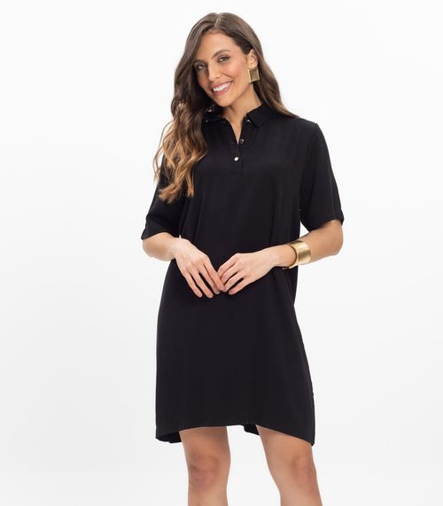 Vestido Curto Viscose Double Feminino Endless Preto