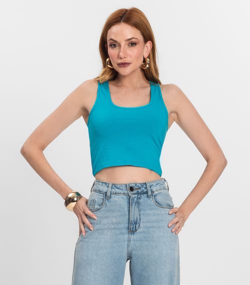 Regata De Cotton Leve Feminino Endless Azul