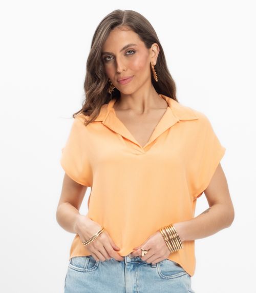 Polo Viscose Modena Feminino Endless Laranja