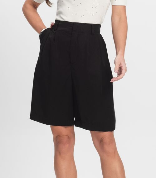 Bermuda Feminina Com Bolsos Endless Preto