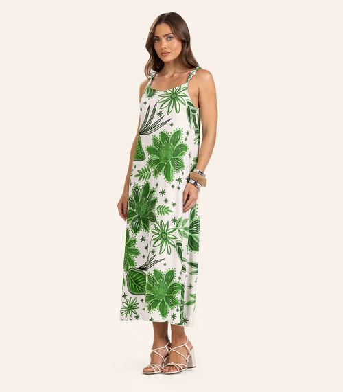 Vestido Midi Feminino Endless em Viscotorcion Verde