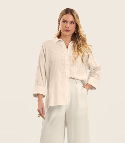 Camisa Feminina Manga Longa Endless Bege