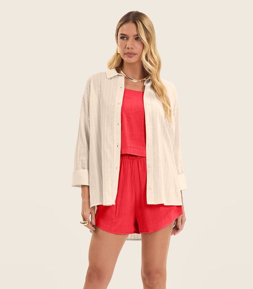 Camisa Feminina Manga Longa Endless Bege