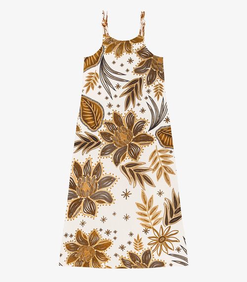 Vestido Midi Feminino Endless em Viscotorcion Amarelo