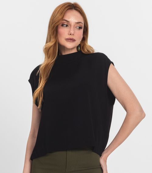 Blusa Feminina Gola Alta Endless Preto