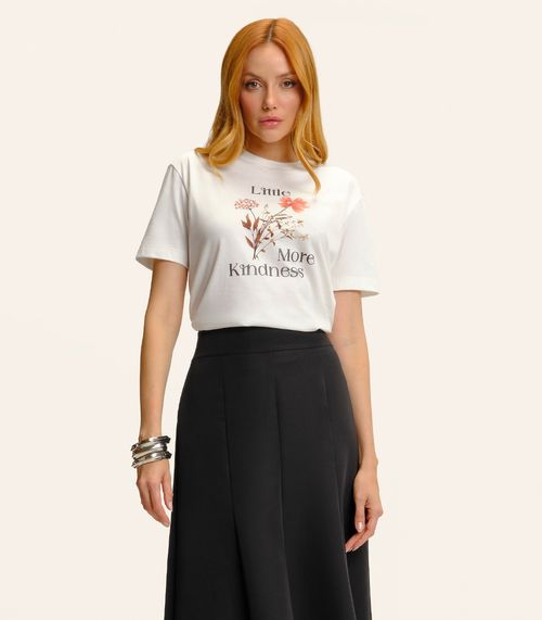 Camiseta T-shirt Feminina Com Estampa Endless Bege