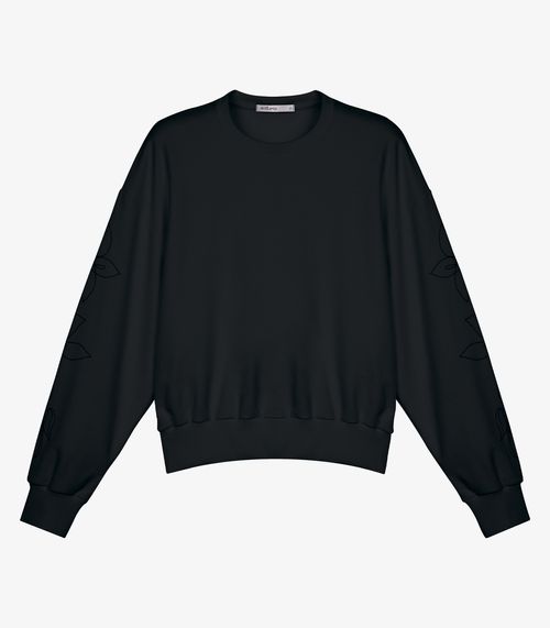 Blusão Feminino Moletom Felpado Endless Preto