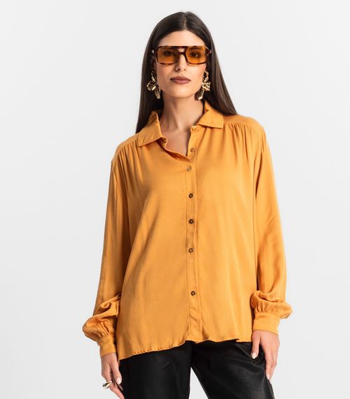 Camisa Feminina Viscose Manga Longa Endless Marrom