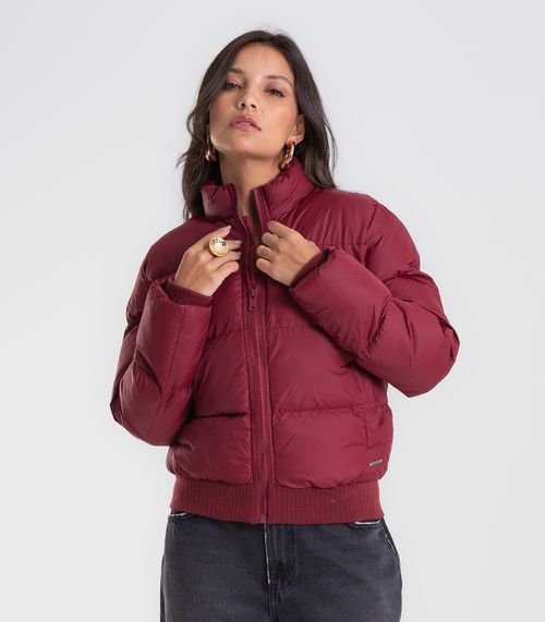 Jaqueta Feminina Puffer Microfibra Endless Vermelho