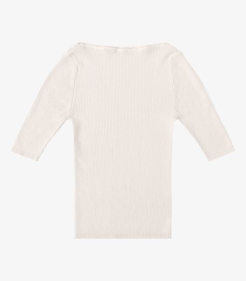 Blusa Feminina Tricot Decote Canoa Endless Bege
