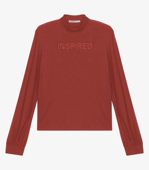 Blusa Feminina Manga Longa Viscose Endless Laranja