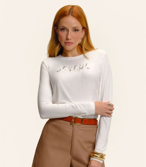 Blusa Feminina Manga Longa Viscose Endless Bege