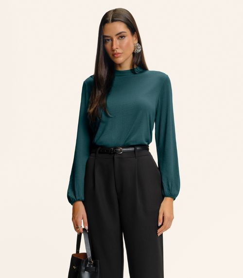 Blusa Feminina Manga Longa Bufante Endless Verde