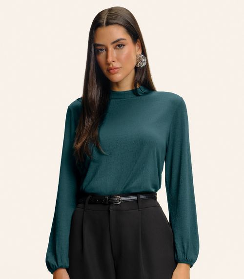 Blusa Feminina Manga Longa Bufante Endless Verde