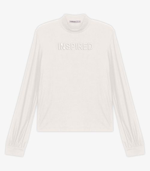 Blusa Feminina Manga Longa Viscose Endless Bege