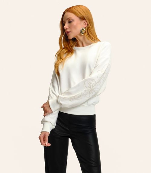 Blusão Feminino Moletom Felpado Endless Bege