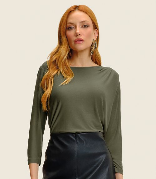 Blusa Feminina Manga 3/4 Endless Verde