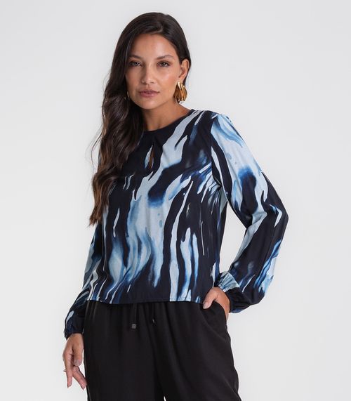 Blusa Manga Longa Endless Feminina Azul