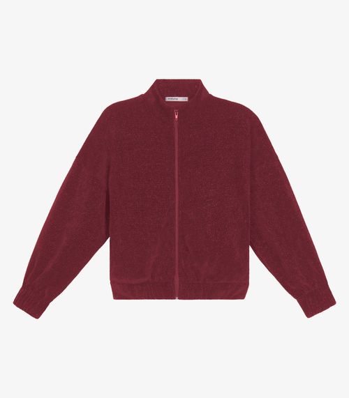 Jaqueta Feminina Tricot Gola Alta Endless Vermelho