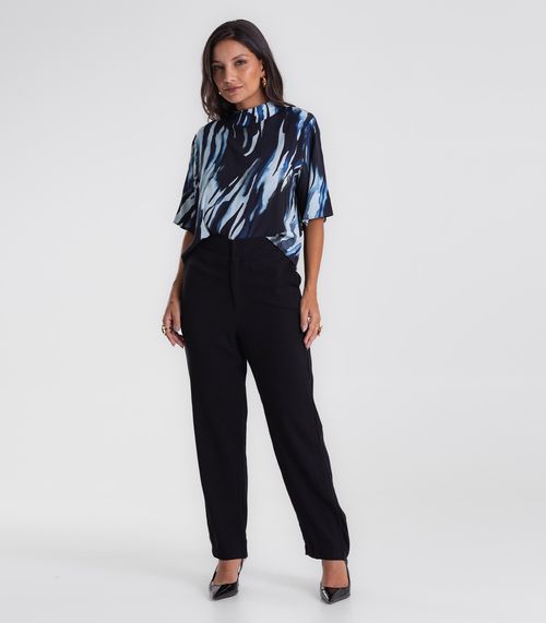 Calça Feminina em Viscose Dobby Endless Preto