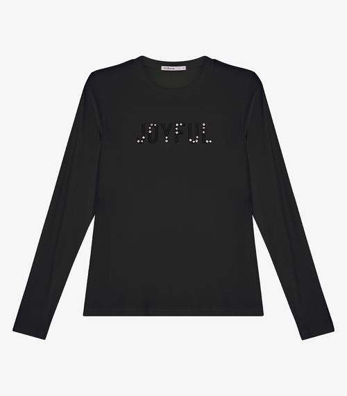 Blusa Feminina Manga Longa Viscose Endless Preto