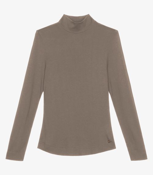 Blusa Manga Longa Vico Tricot Básica Endless Cinza