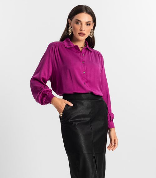 Camisa Feminina Viscose Manga Longa Endless Rosa