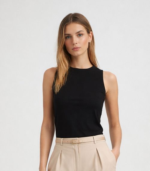 Regata Feminina Decote Nas Costas Infinita Cor Preto