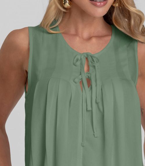 Regata Feminina com Pregas Dianna Verde