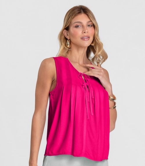 Regata Feminina com Pregas Dianna Rosa