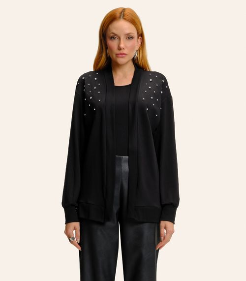 TwinSet Feminino Cardigan Com Regata Endless Preto