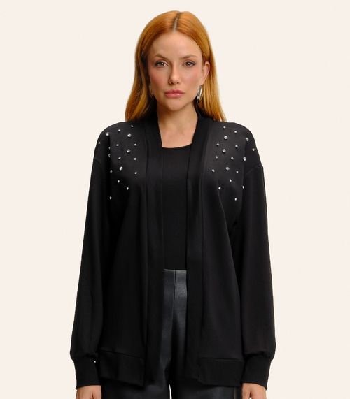 TwinSet Feminino Cardigan Com Regata Endless Preto