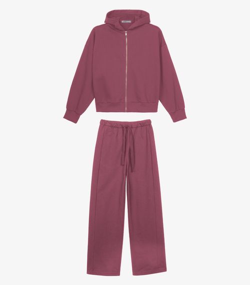 Conjunto Jaqueta Com Capuz E Calça Endless Vermelho