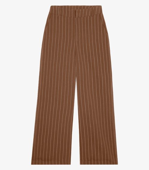 Calça Feminina Pantalona Twill Lurex Endless Marrom