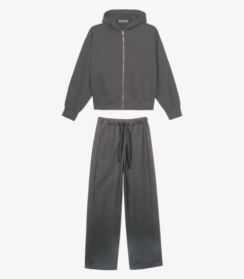 Conjunto Jaqueta Com Capuz E Calça Endless Cinza