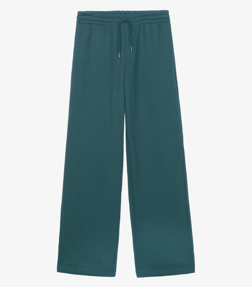 Calça Pantalona Moletom Felpado Básico Endless Verde
