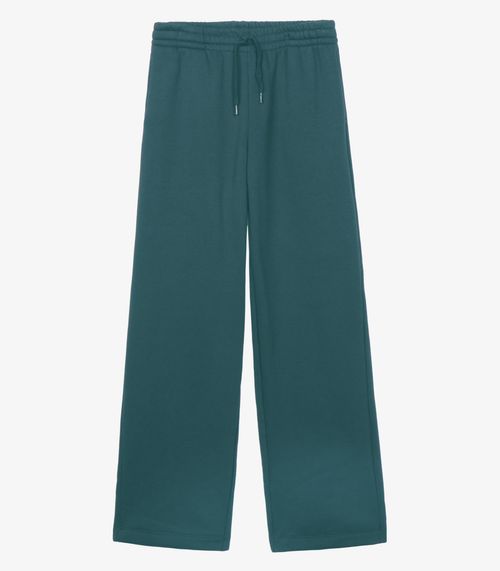 Calça Pantalona Moletom Felpado Básico Endless Verde