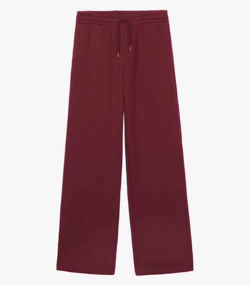 Calça Pantalona Moletom Felpado Básico Endless Vermelho