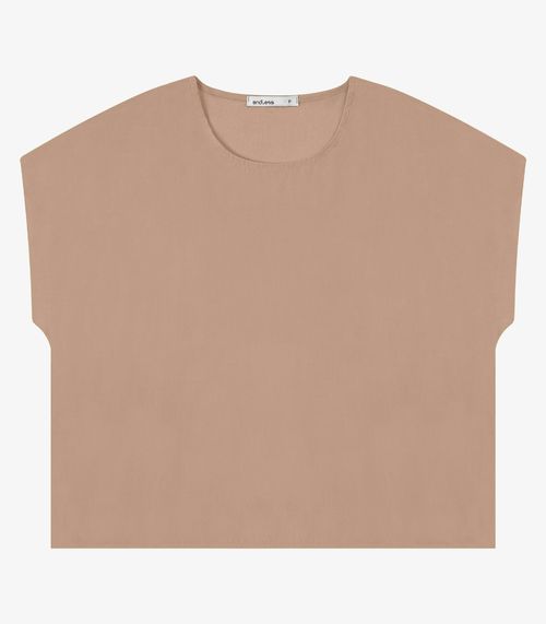 Blusa Feminina Box Em Sarja Lisa Endless Marrom