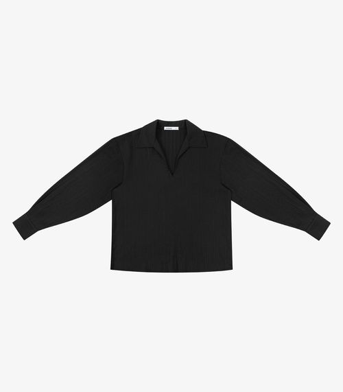 Camisa Feminina Manga Longa Decote V Endless Preto