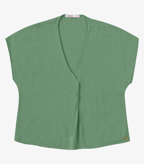 Blusa Feminina Linho Strong Decote V Endless Verde