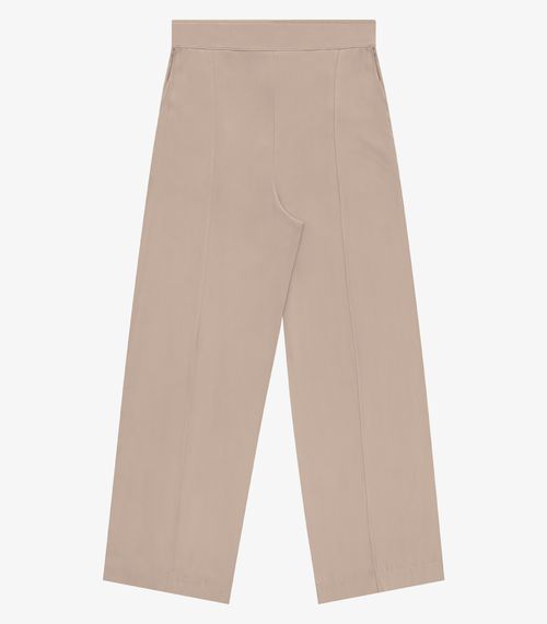 Calça Feminina Alfaiataria Em Viscose Endless Marrom