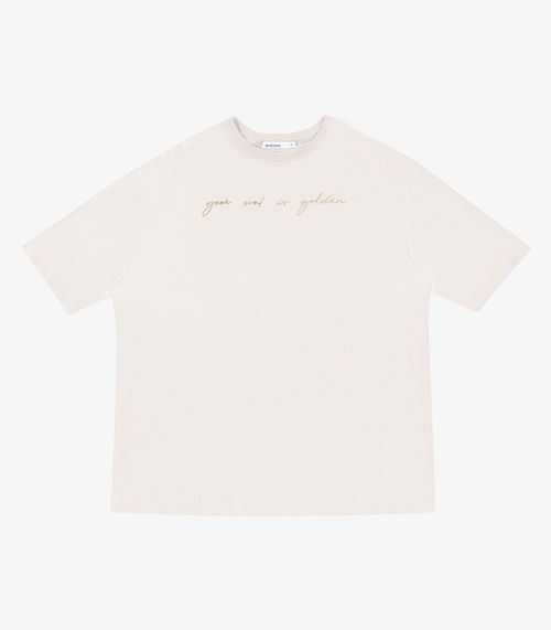 Blusa Feminina Ampla Com Estampa Endless Bege