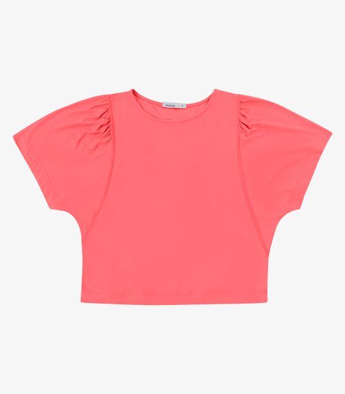 Blusa Feminina Manga Ampla Lisa Em Viscose Endless Laranja