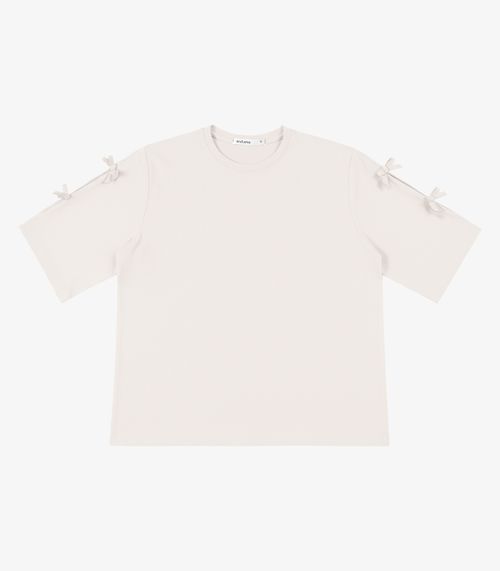Blusa Feminina Em Riaban Com Detalhe Manga Endless Bege