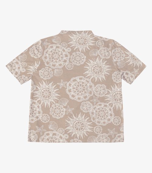 Blusa Feminina Box Estampada Gola Chaminé Endless Marrom